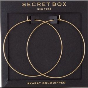 Secret Box Brand New Gold Dipped Hoops (Large).
